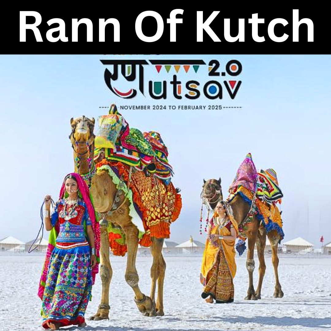 Tent city during Rann Utsav at Rann of Kutch displaying dholavira and dhordo white rann resort and booking.